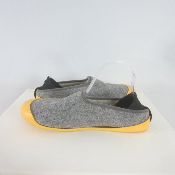 Mahabis Curve Womens 8.5 - 9 Gray Yellow Wool Slip On Shoe Slippers EU 40 - Picture 6 of 9